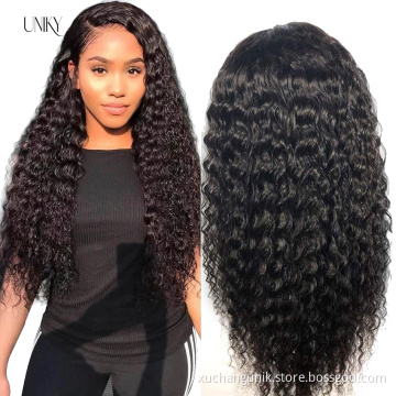 30 Inch Brazilian Virgin Hair 100 Percent Water Wave HD Lace Frontal Wig Peruvian Waterwave Wig Deep Curly Wave Human Hair Wig